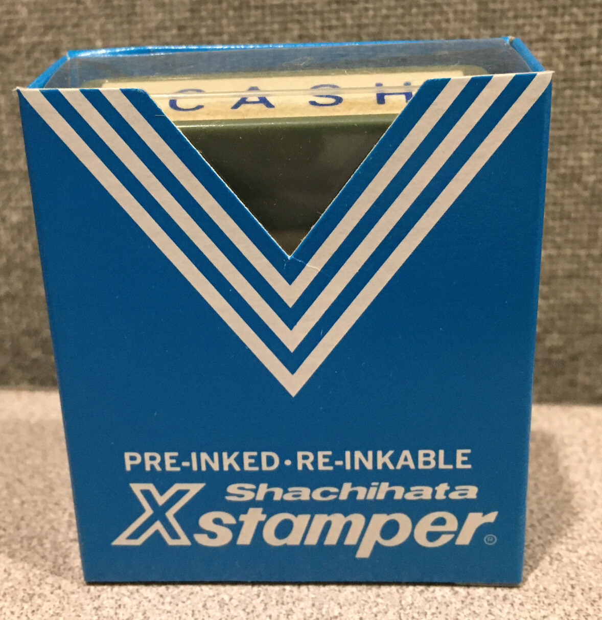 Shachihata Xstamper "CASH" Pre-Inked Re-Inkable Tile Stamp (NOS) 1114