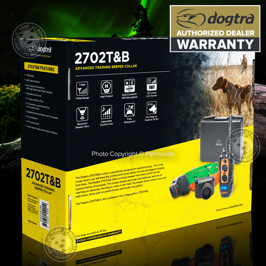 Dogtra 2702T&B Remote 2-Dog Training Beeper Collars Trainer System Train & Beep