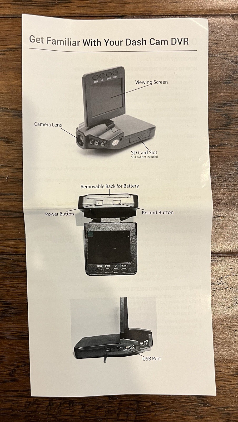 Aduro DVC 100 DVR Dash Video Camcorder