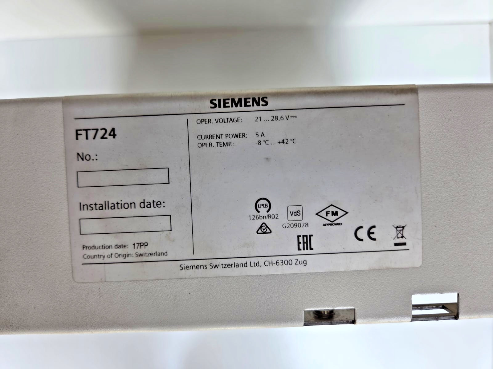 Siemens FT724-ZZ Cerberus Fire Terminal Board S54400-C31-A2 Network ControlPanel