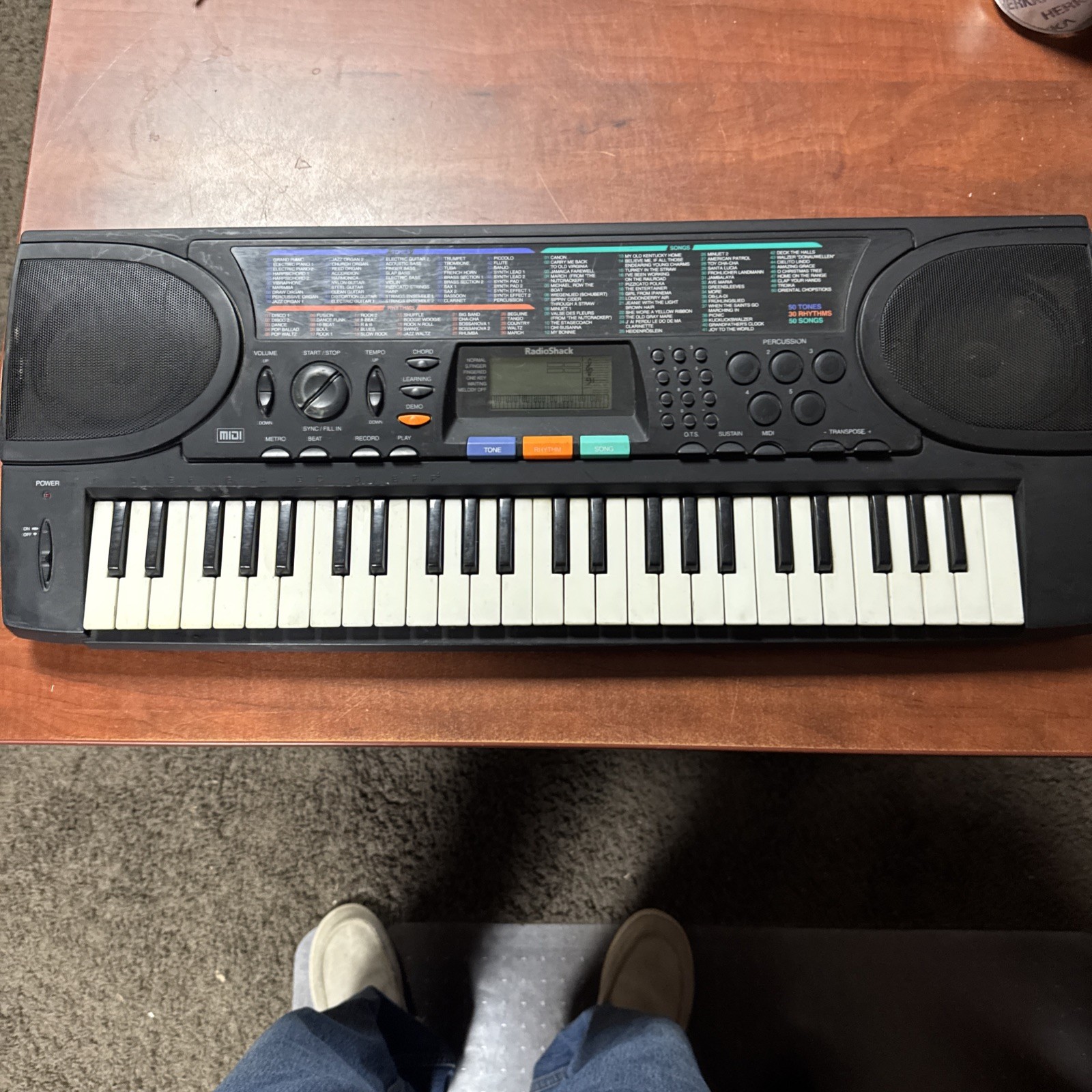 Vintage Radio Shack MIDI Keyboard MD-500 49 Keys Tested Working