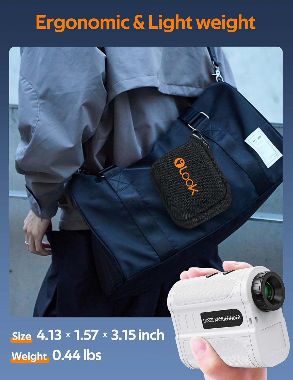 Golf Rangefinder, 6X Magnification Laser Range Finder with Flag Pole Locking Fun