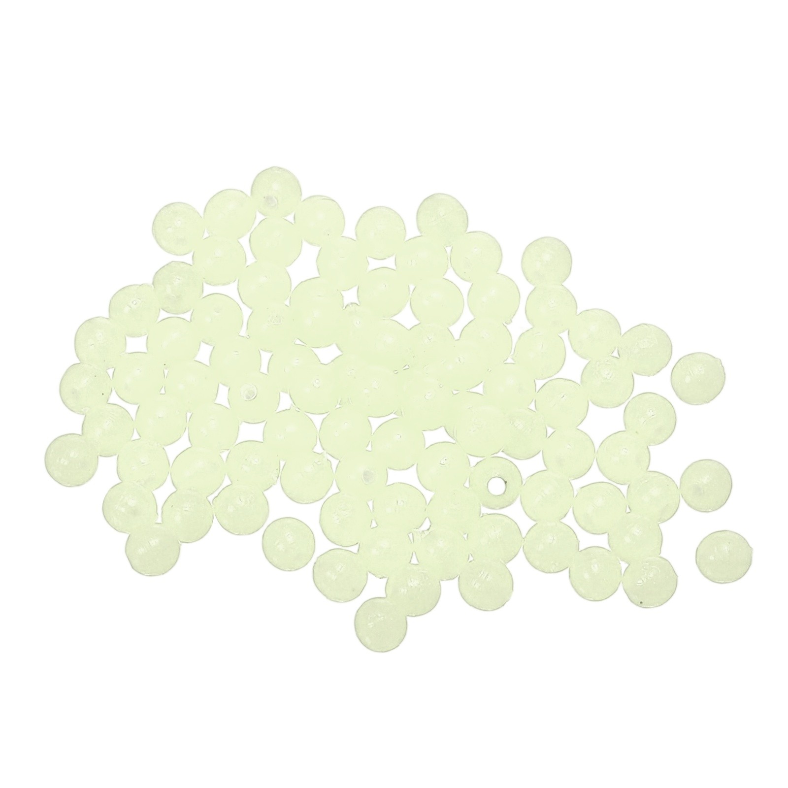 Fishing Beads Glow Hard Plastic Fish Rigs 3 mm (500 Pack, Natural Color)
