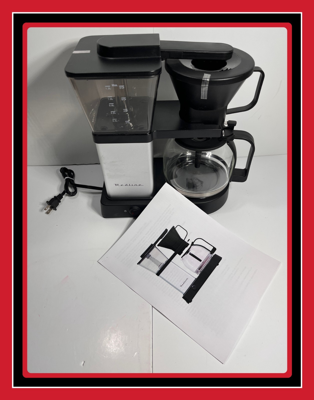 NEW ☕️ Redline MK1 8-Cup Coffee Brewer  Drip Coffee Machine Factory New "No Box"