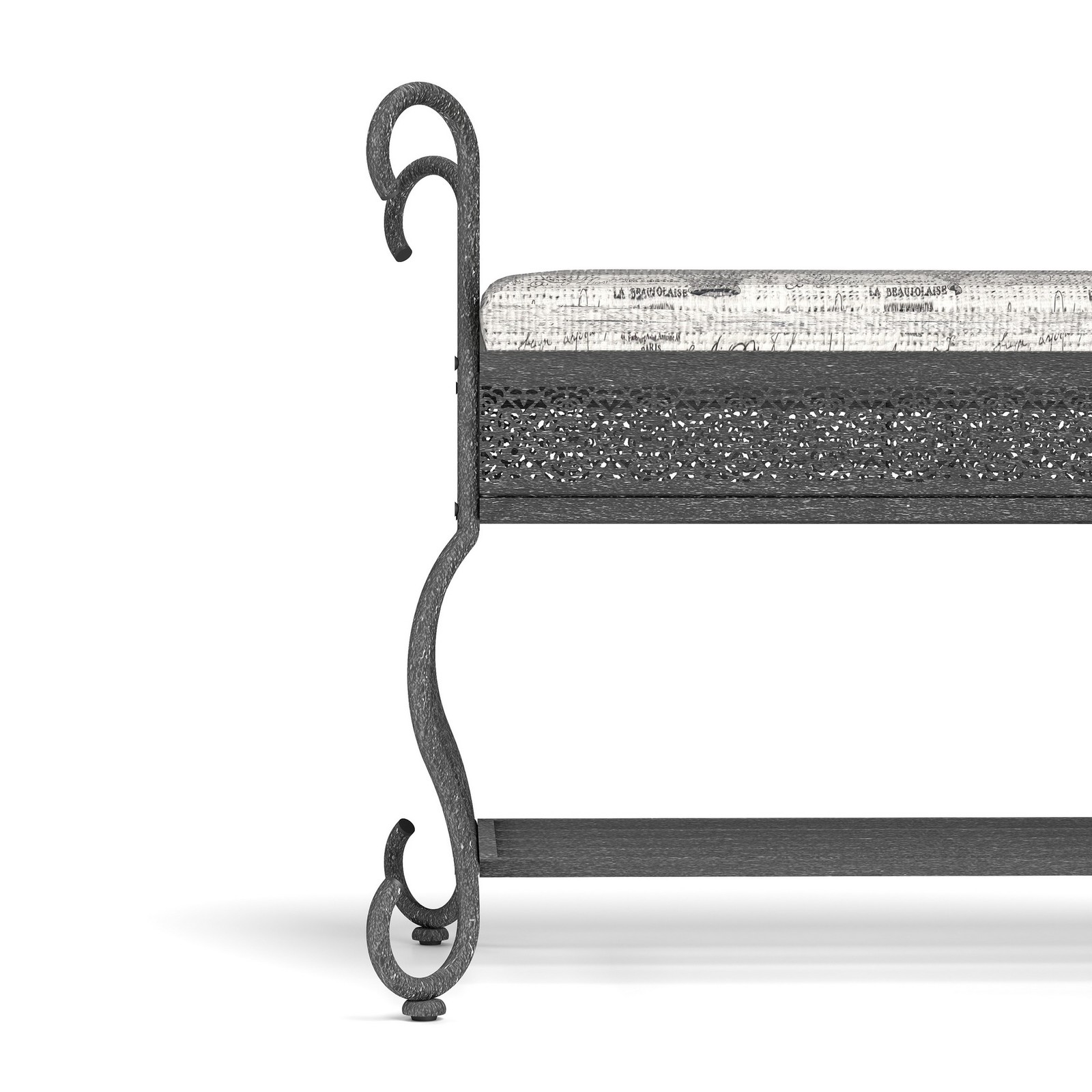 Upholstered Hallway Entryway Shoe Rack Bench Bedroom Bench Stool Iron Frame