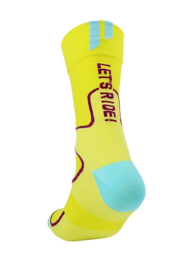 Swish Cooling Max Road MTB Cycle Bike Sports Socks L-Size In Chartreuse Yellow
