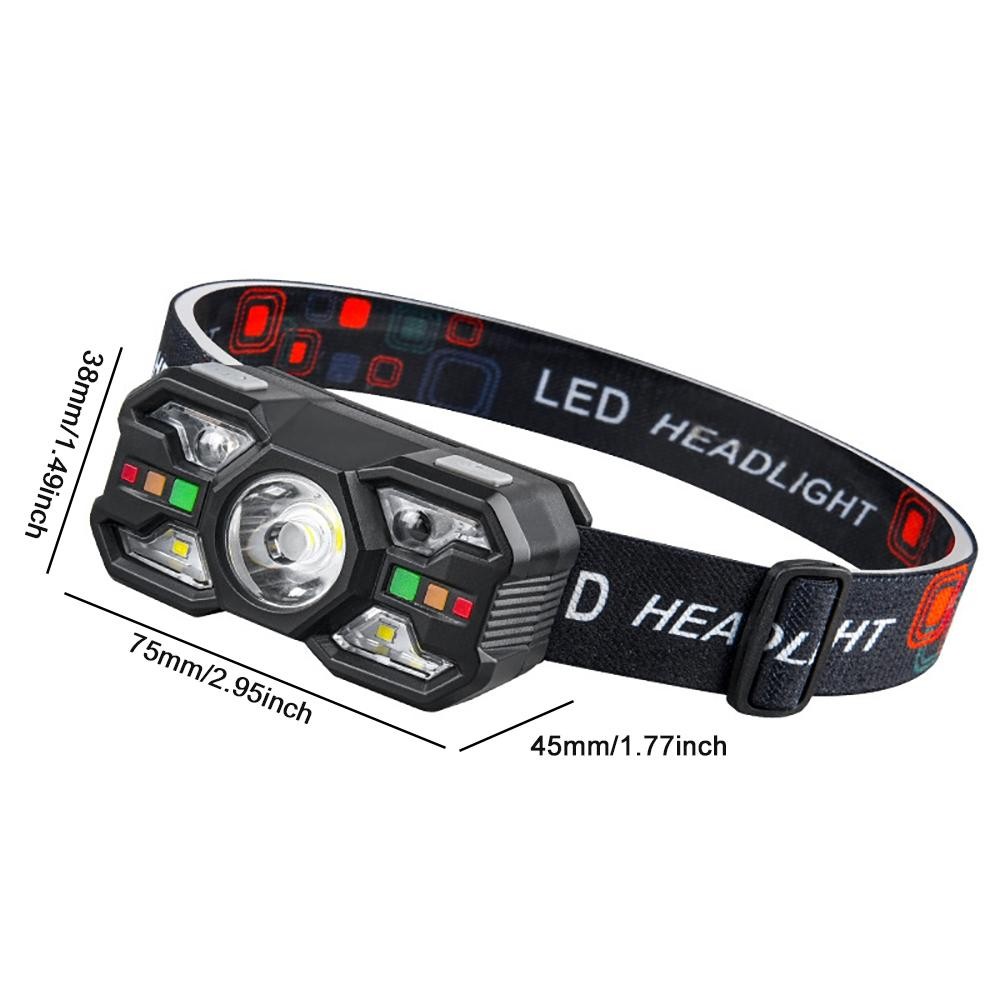2x Rechargeable Headlamp Super Bright LED Head Light Forehead Flashlight Outdoor