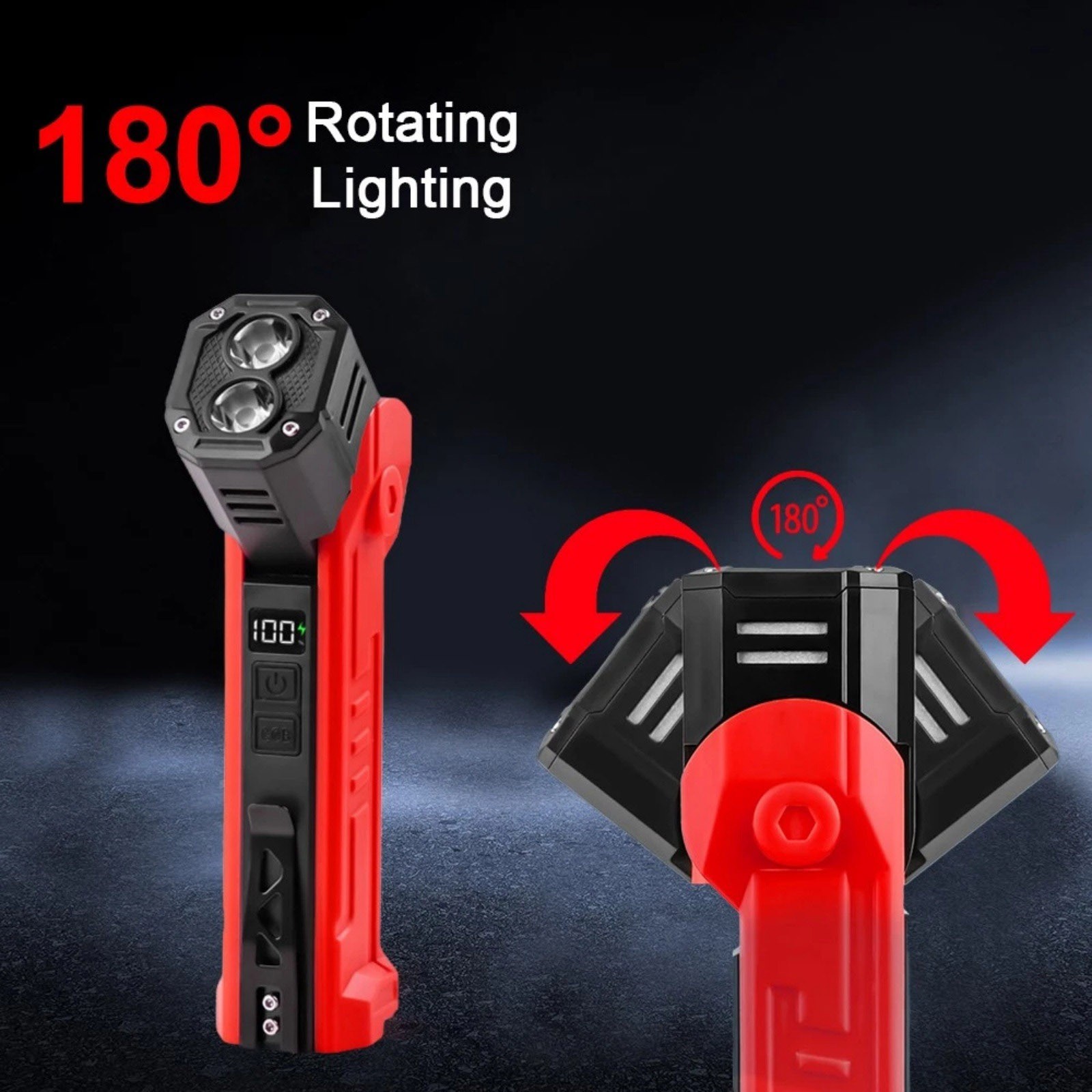 Rechargeable Magnetic LED Work Light 600LM Waterproof Flashlight Lamp Tool