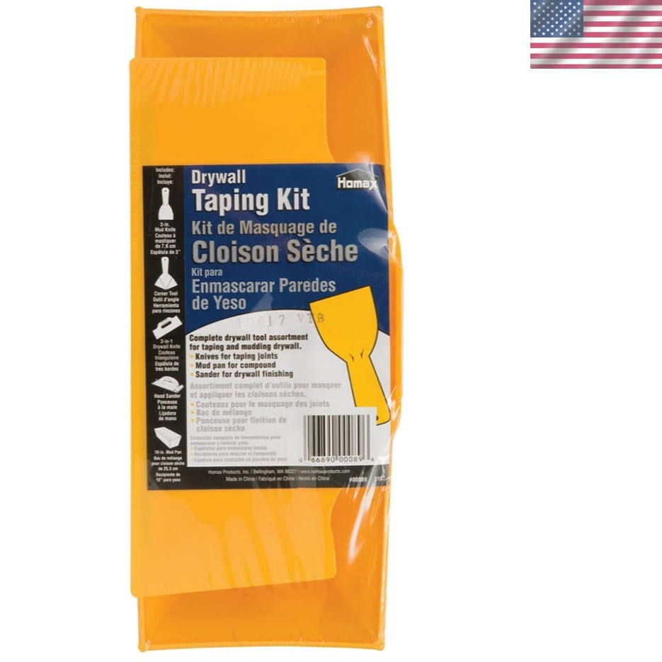 Comprehensive 5-Piece Drywall Taping Set: Lightweight & Durable Plastic Tools