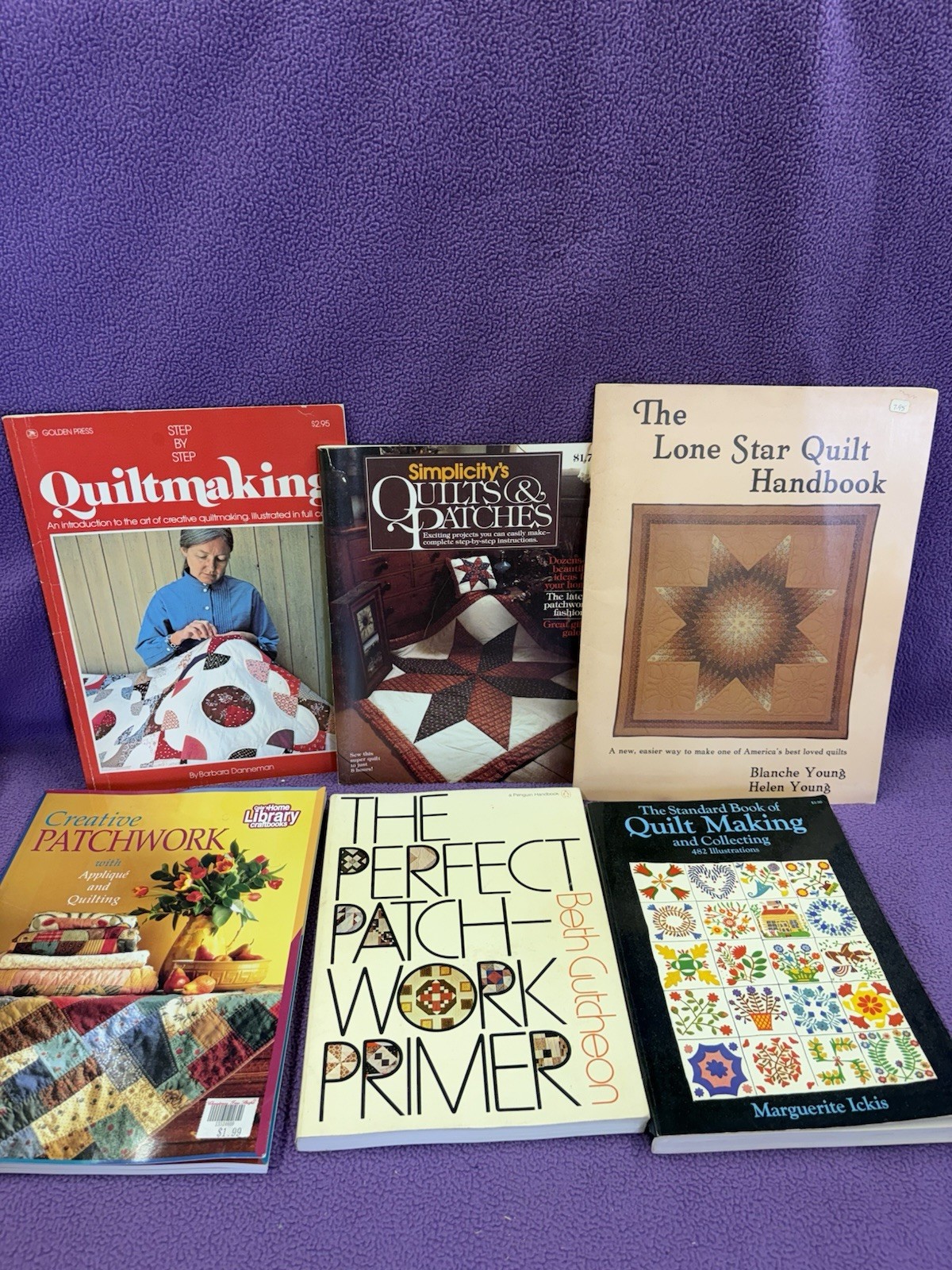 Lot of 6 Quilting Paperback Books - Good Used Condition