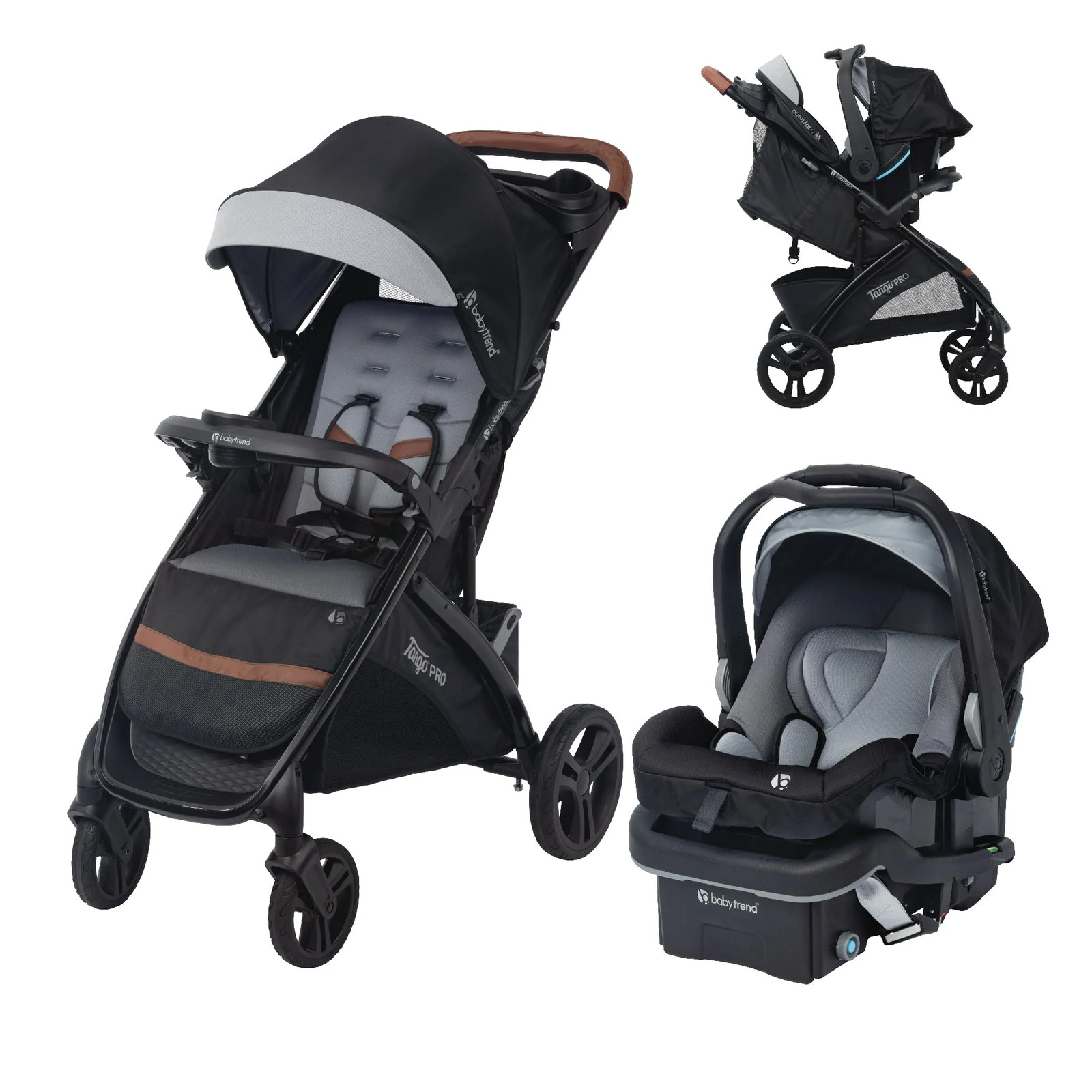 Baby Trend TS04F39D Tango PRO Travel System Secure-Lift Infant Car Seat Dash Tan
