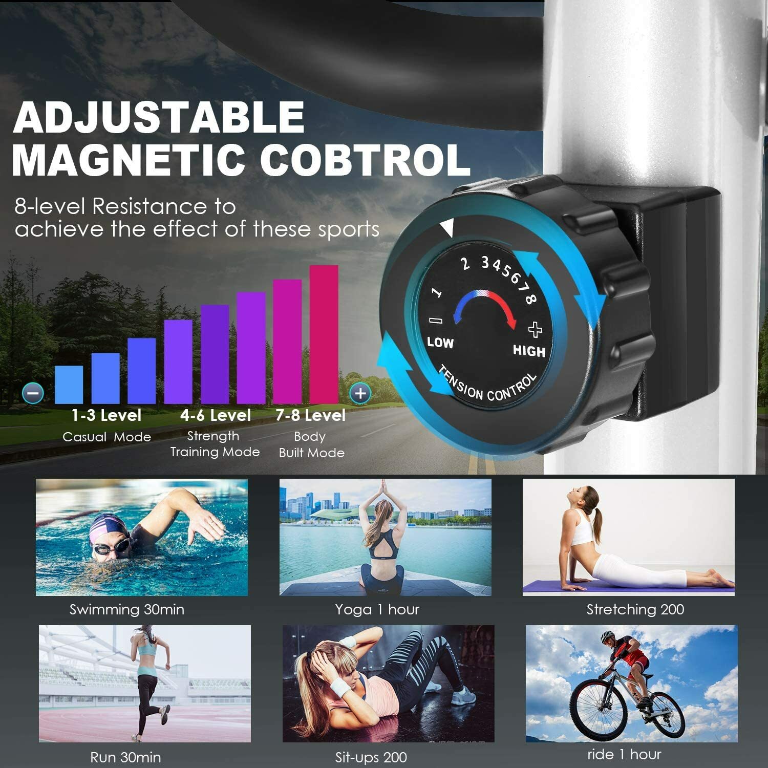 Elliptical Exercise Machine Magnetic Elliptical Training Machines for Home Gym