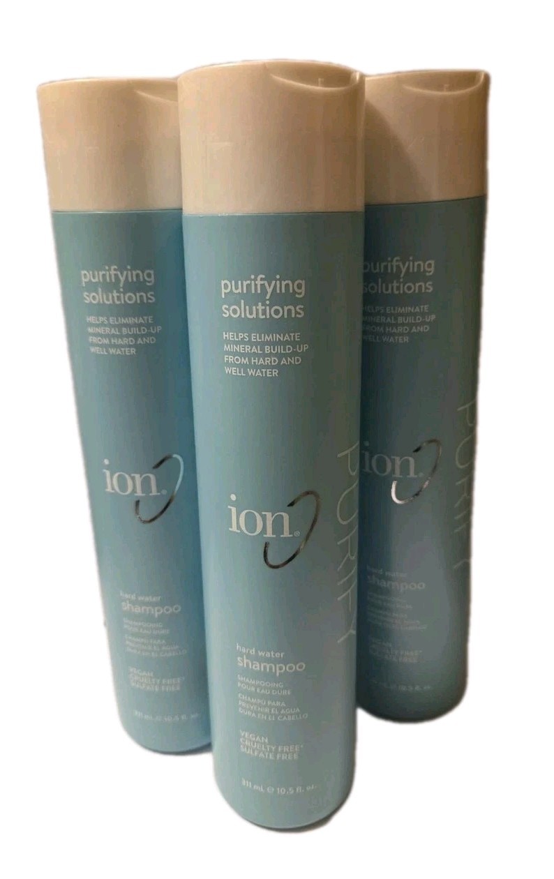 Purifying Solutions Ion Hard & Well Water Shampoo Gentle For All Hair Pack of 3