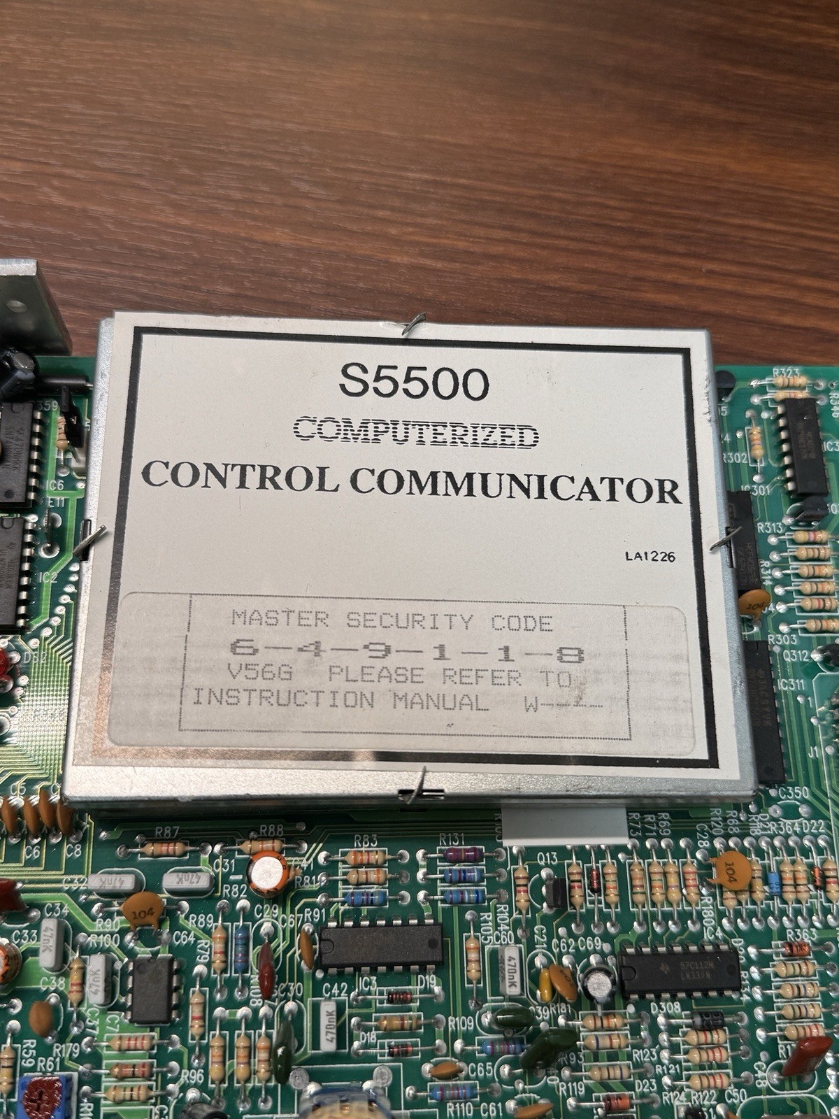 NAPCO S5500 Alarm Control Panel Magnum Alert MA3000
