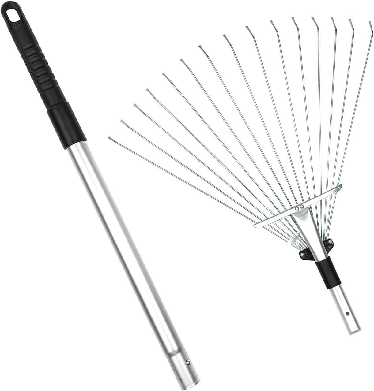 Rust-Resistant Telescopic Metal Garden Rake