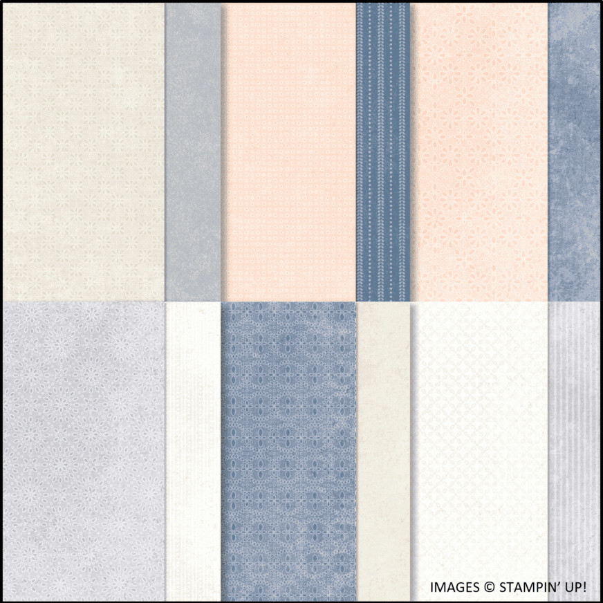 Stampin Up * COUNTRY LACE * DSP- 24 Sheets of 6x6- BEAUTIFUL COUNTRY PRINTS!
