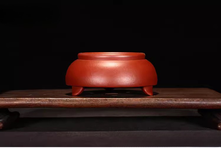 Chinese Yixing Zisha Natural Plant Pots, 2.3" Handmade Fengshui Bonsai Decor