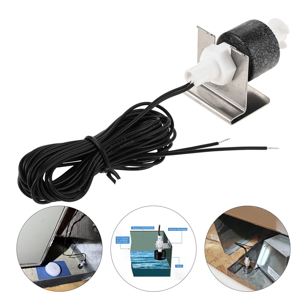 1/2/6PCS SS3 Float Switch with Bracket for HVAC System