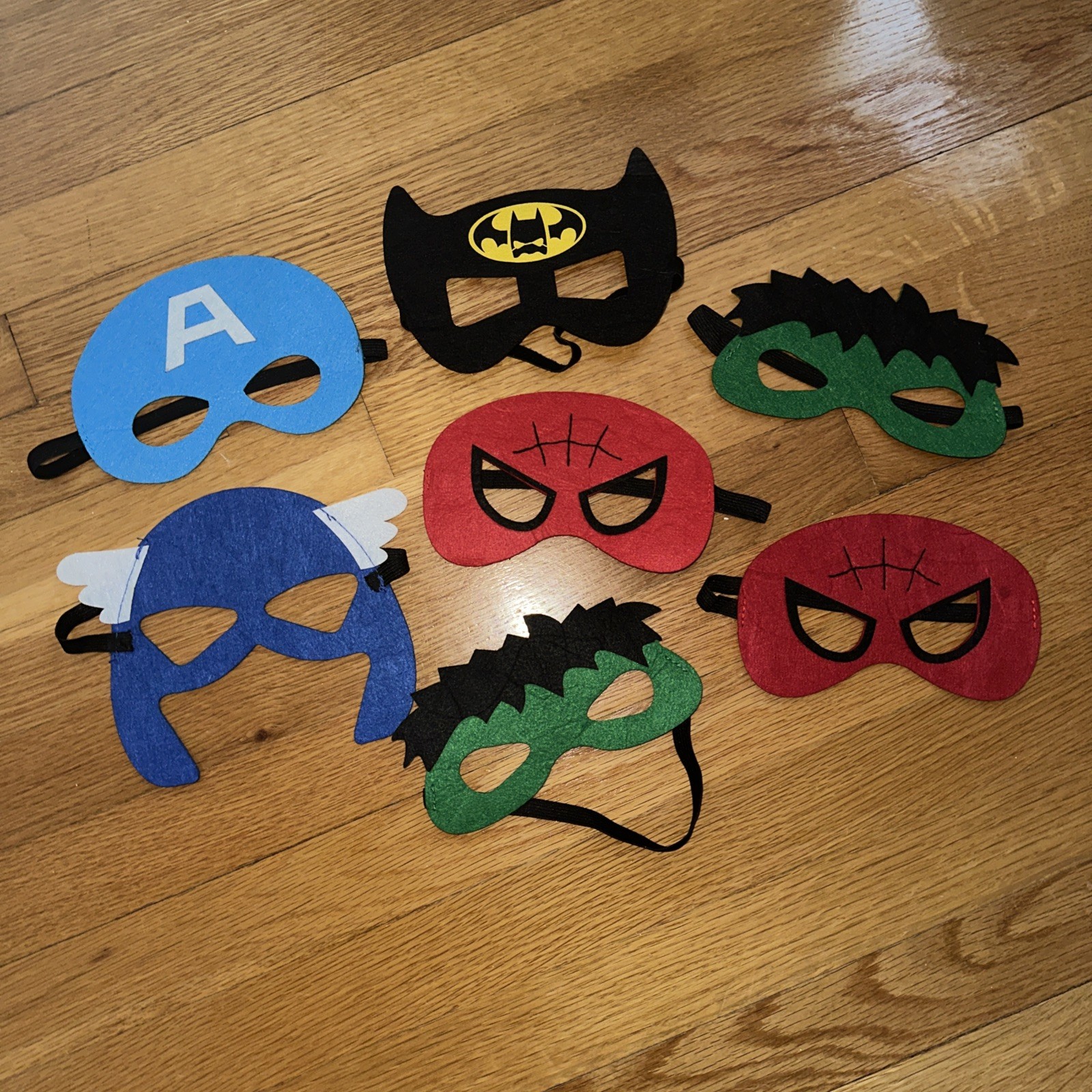 Assorted Felt Superhero Masks Kids