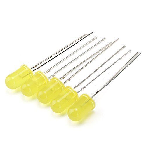 1000Pcs LED DIFFUSED F5 5MM YELLOW COLOR YELLOW LIGHT Super Bright Bulb Lamp NE