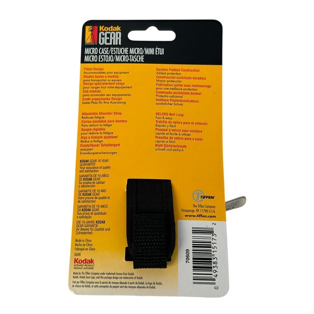 Kodak Gear Silverado P01 Small Pouch Black Micro Case with Shoulder Strap