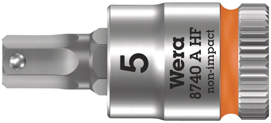 8740 A HF Zyklop Bit Socket 1/4" - Wera 8740 A HF Bit 1/4" - 5mm x 28mm -