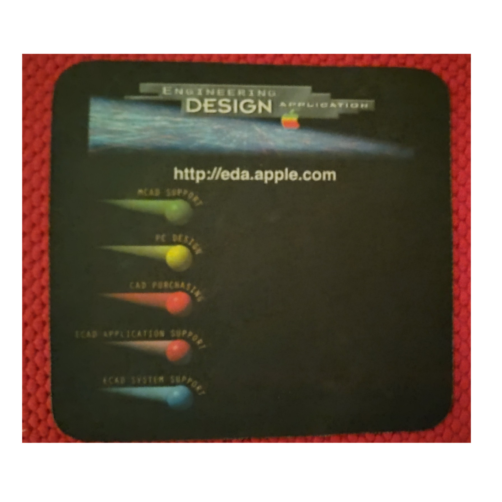 VINTAGE RARE Apple Computer Internal Employee Mousepad EDA CAD Engineering Promo