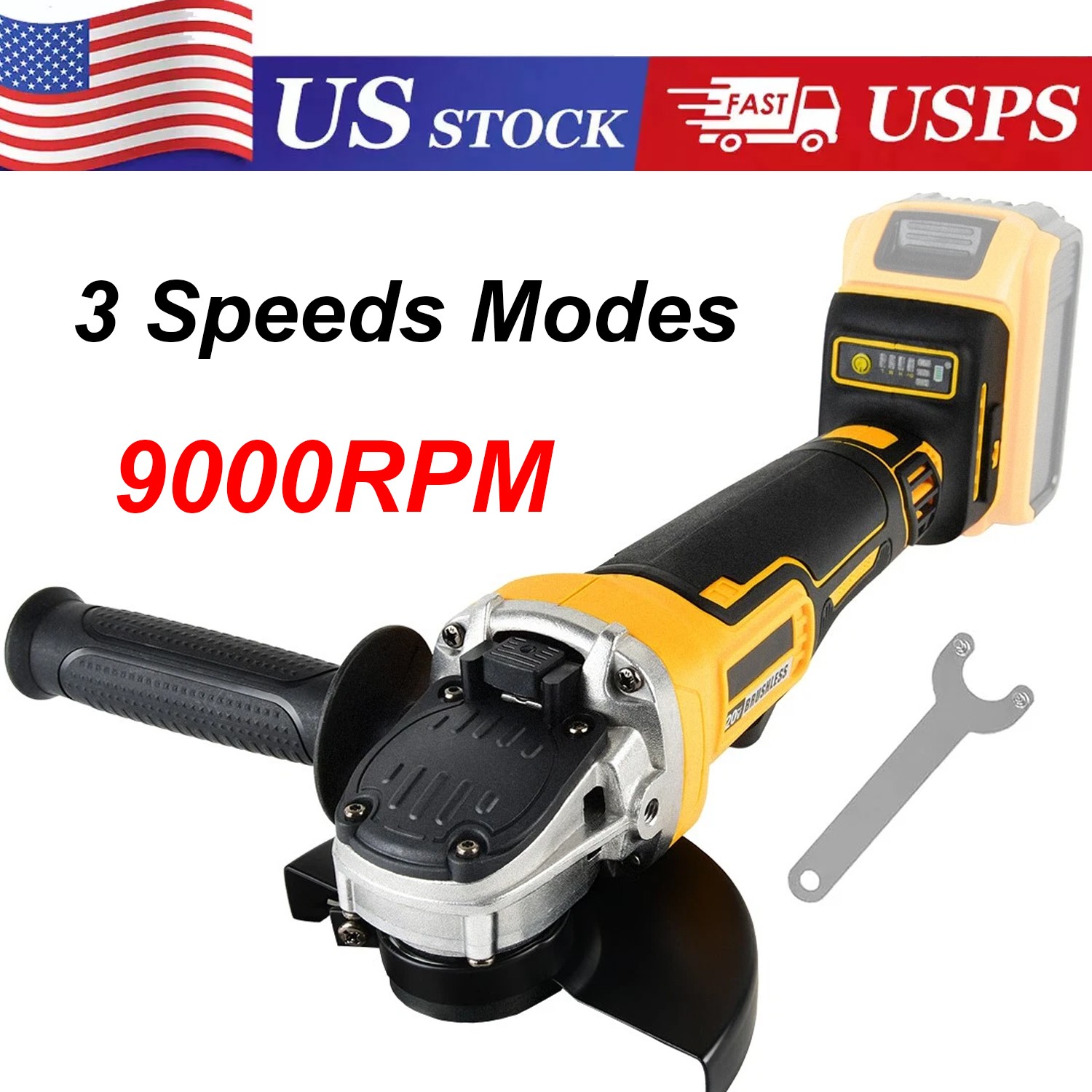 Cordless Angle Grinder Brushless For Dewalt 100mm 20V Battery Max Cut Off Tool