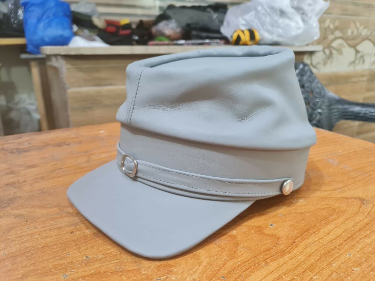 Leather Kepi Cap - American Civil War Leather Kepi Cap Replica History Militaria