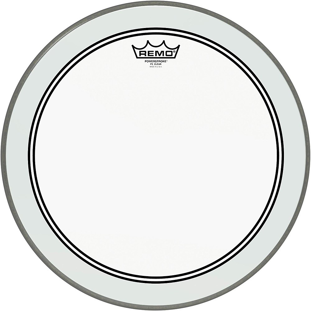 Remo Powerstroke 3 Clear Bass Drumhead with Impact Patch  16 Inches