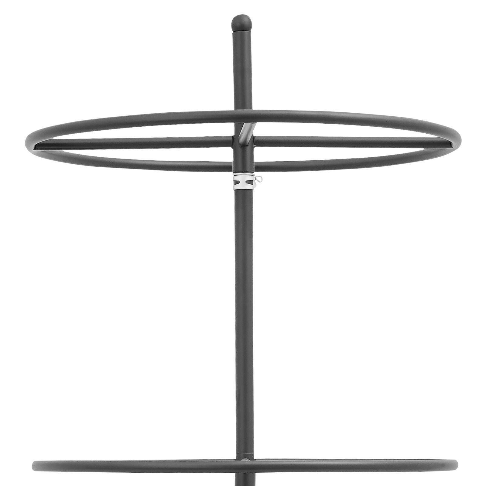 Black Rotatable Round Display Round Clothing Rack Metal Clothes Hanging Rack