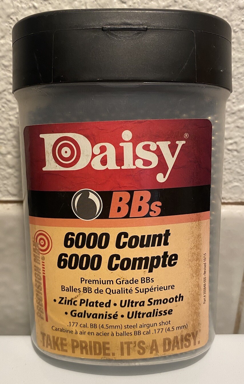 Daisy BB’s Caliber Zinc Precision Plated Bb's Steel Bb Max 0.177 6000ct