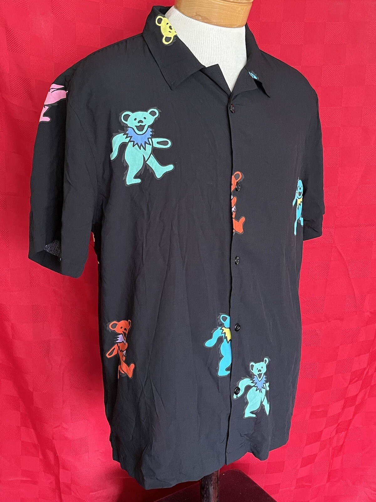 NEW NWOT Grateful Dead Jimmy Dead Bears AOP Button Down Size Small Med