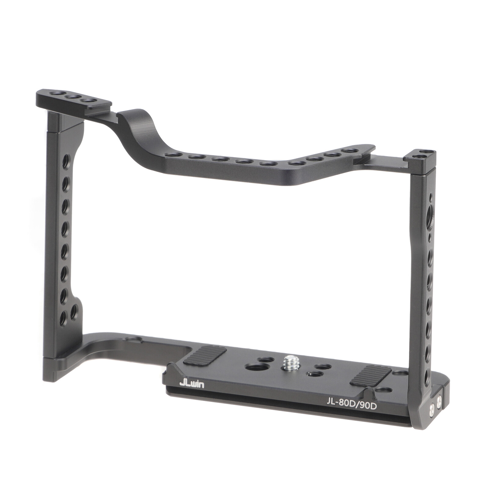 Camera Frame Cage w Cold Shoe with Top Handle Grip for Canon EOS 80D 90D Camera