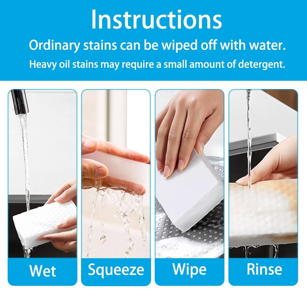 Magic Sponge Erasers, 20 Pack 2X Density Stronger Melamine Sponge Foam Pads, ...