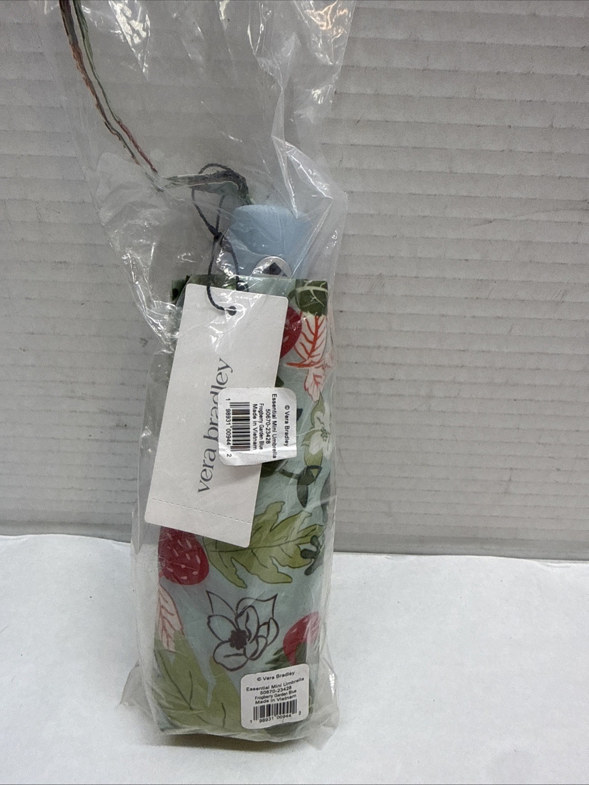 Vera Bradley Women's Outlet Essential Mini Umbrella Frogberry Garden Blue