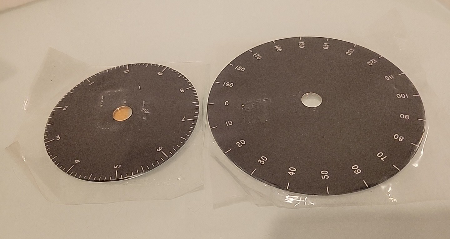 ACKERMAN ENGRAVERS N.Y.C DIAL PLATE (2) FOR Turn Count Roller Inductor Tuner?
