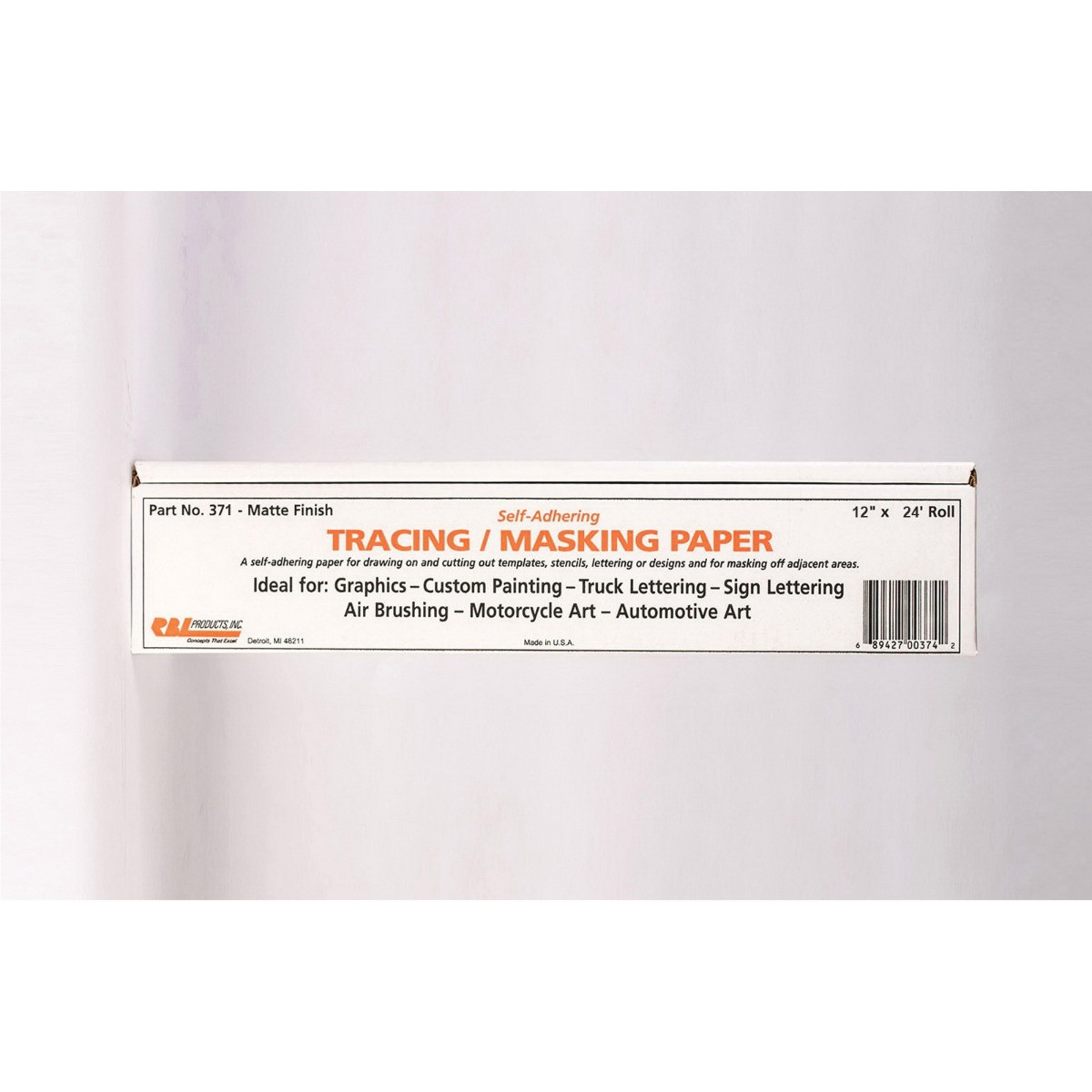 RBL.371RBL Products 371 Self-Adhering Tracing/Masking Paper Roll, 12 in W x 24 f
