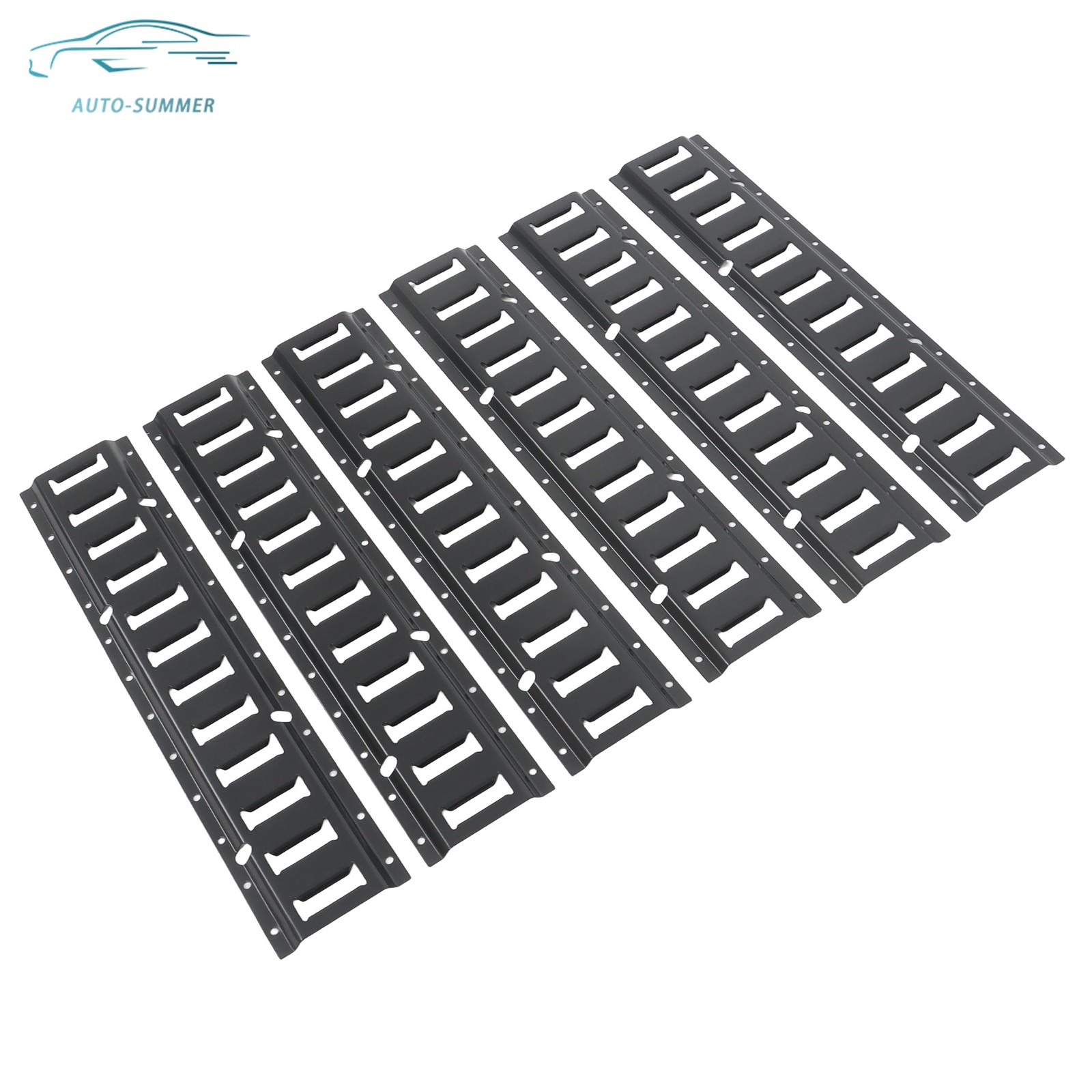 2' E Track Tie Down Enclosed Trailer 6 Pack Secure Cargo Heavy Loads Black New