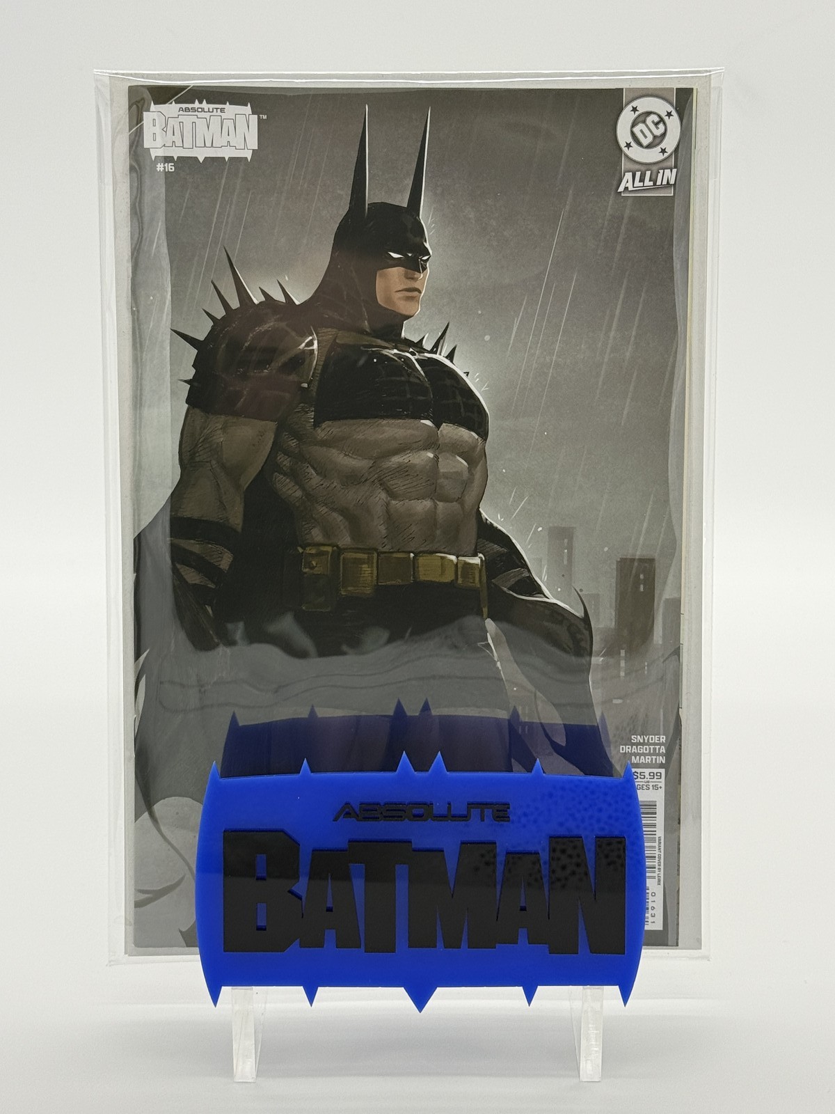 Custom Comic Book Stand - Absolute BatMan (Blue/Diecut) Laser Cut/Not 3D Prnt