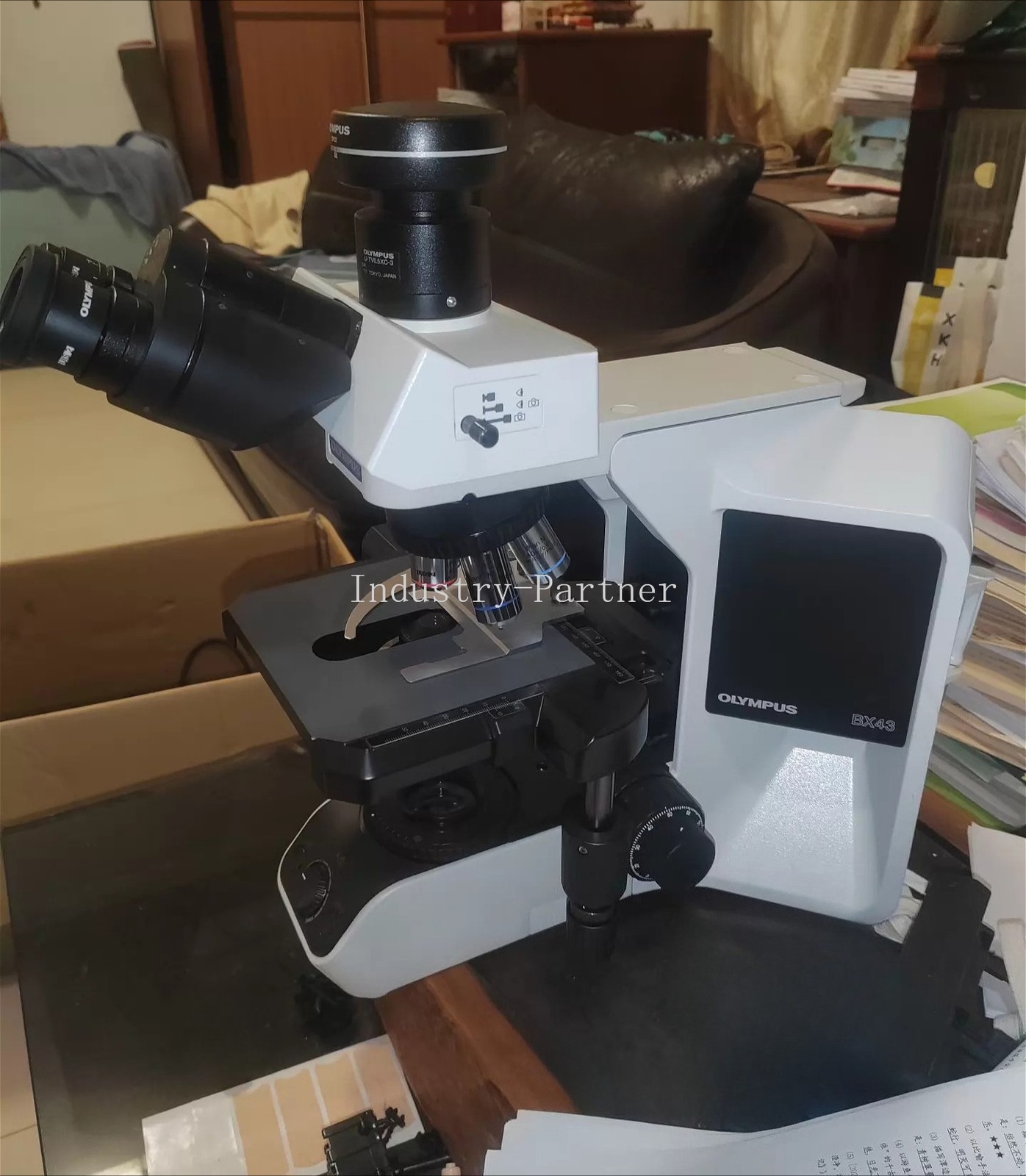 OLYMPUS BX43F Biological Microscope w/ Trinocular Head,Eyepieces,4 Objectives.