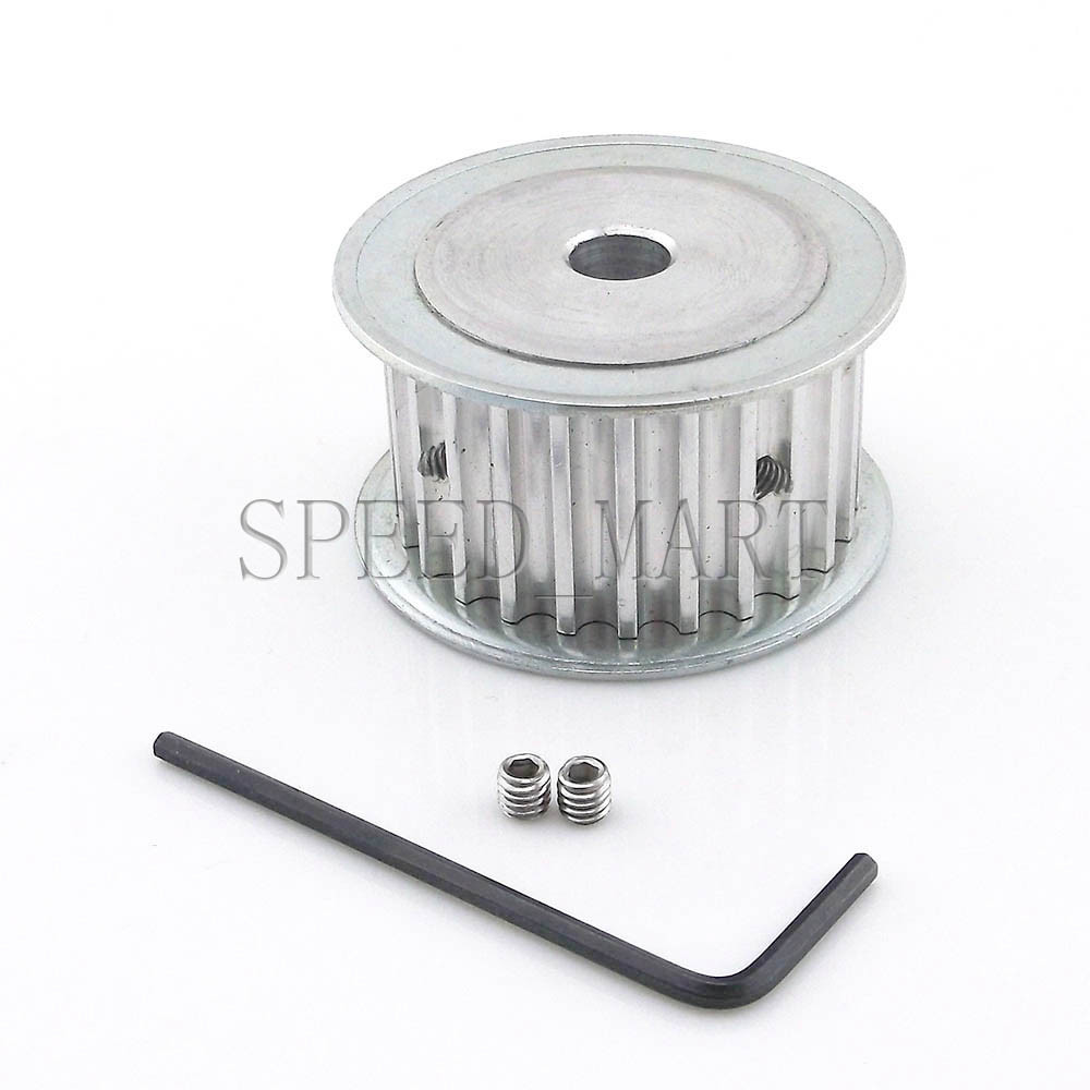 5M HTD5M Aluminum Timing Belt Pulley 24 Teeth 8mm Bore 21mm width Stepper Motor