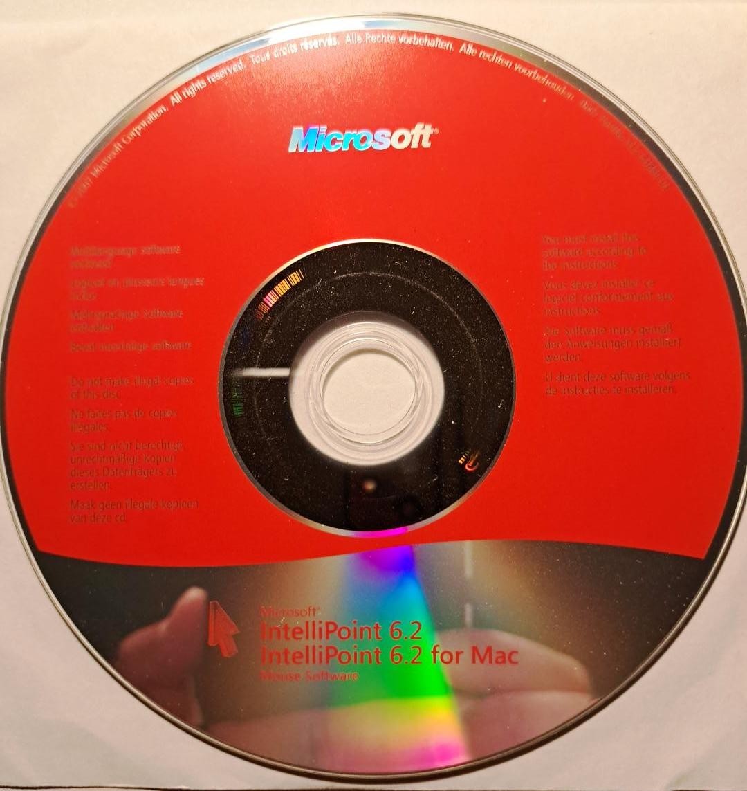 Microsoft IntelliPoint 6.2 for Windows & Mac Mouse Software CD