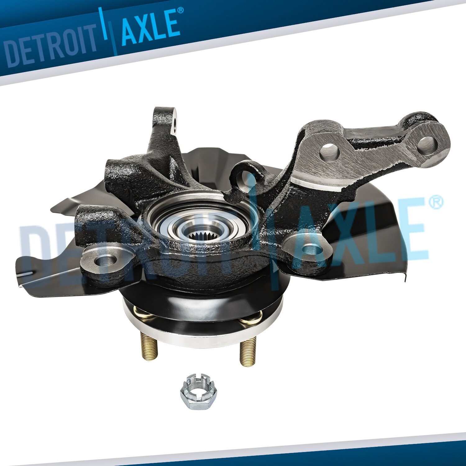 Front Left Knuckle & Wheel Hub Bearing Assembly for 2006 - 2011 Hyundai Accent