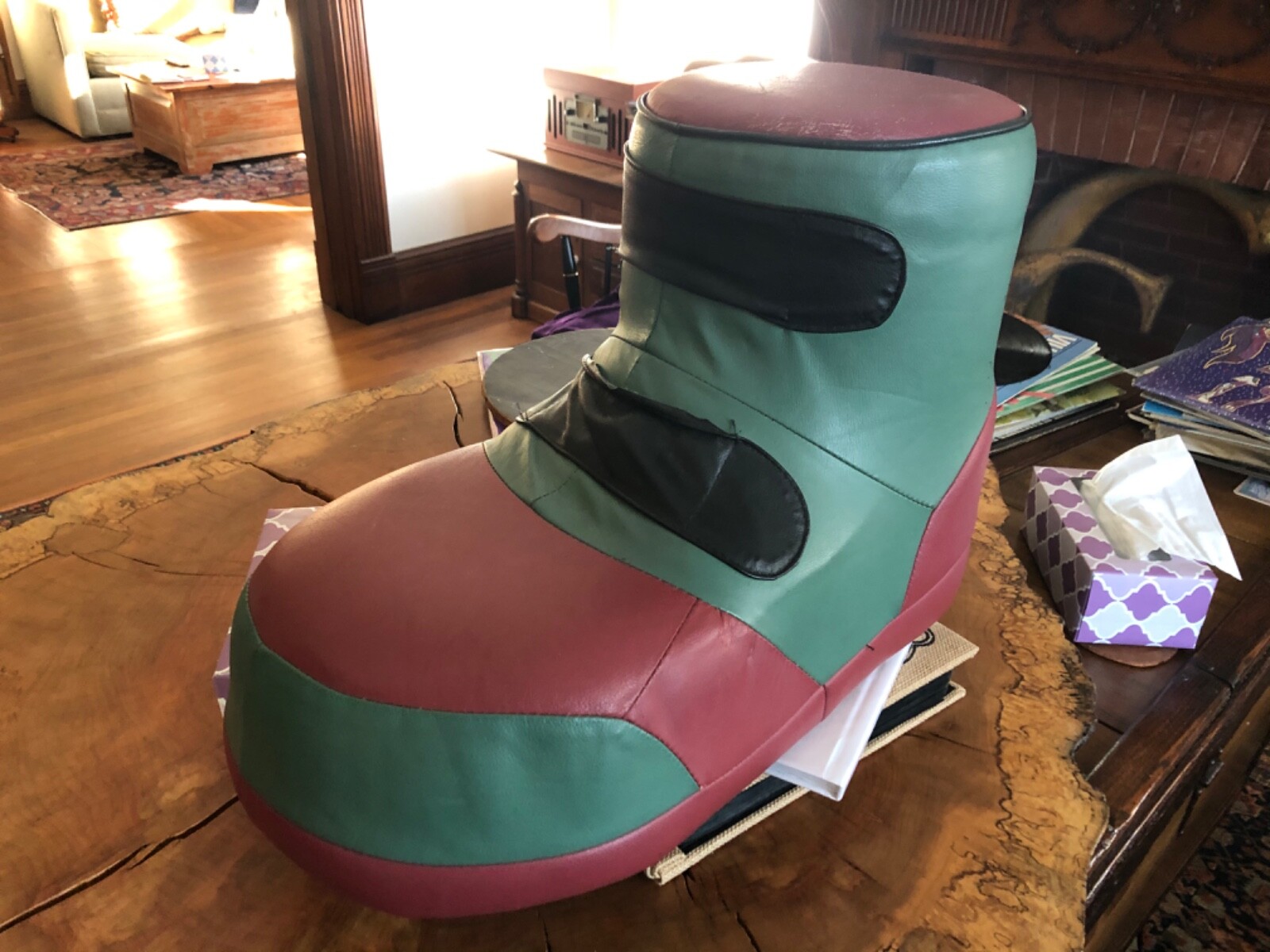 FUNKY retro shoe form LORENZO Kid Toys Footstool 24” L x 15” h x 11”