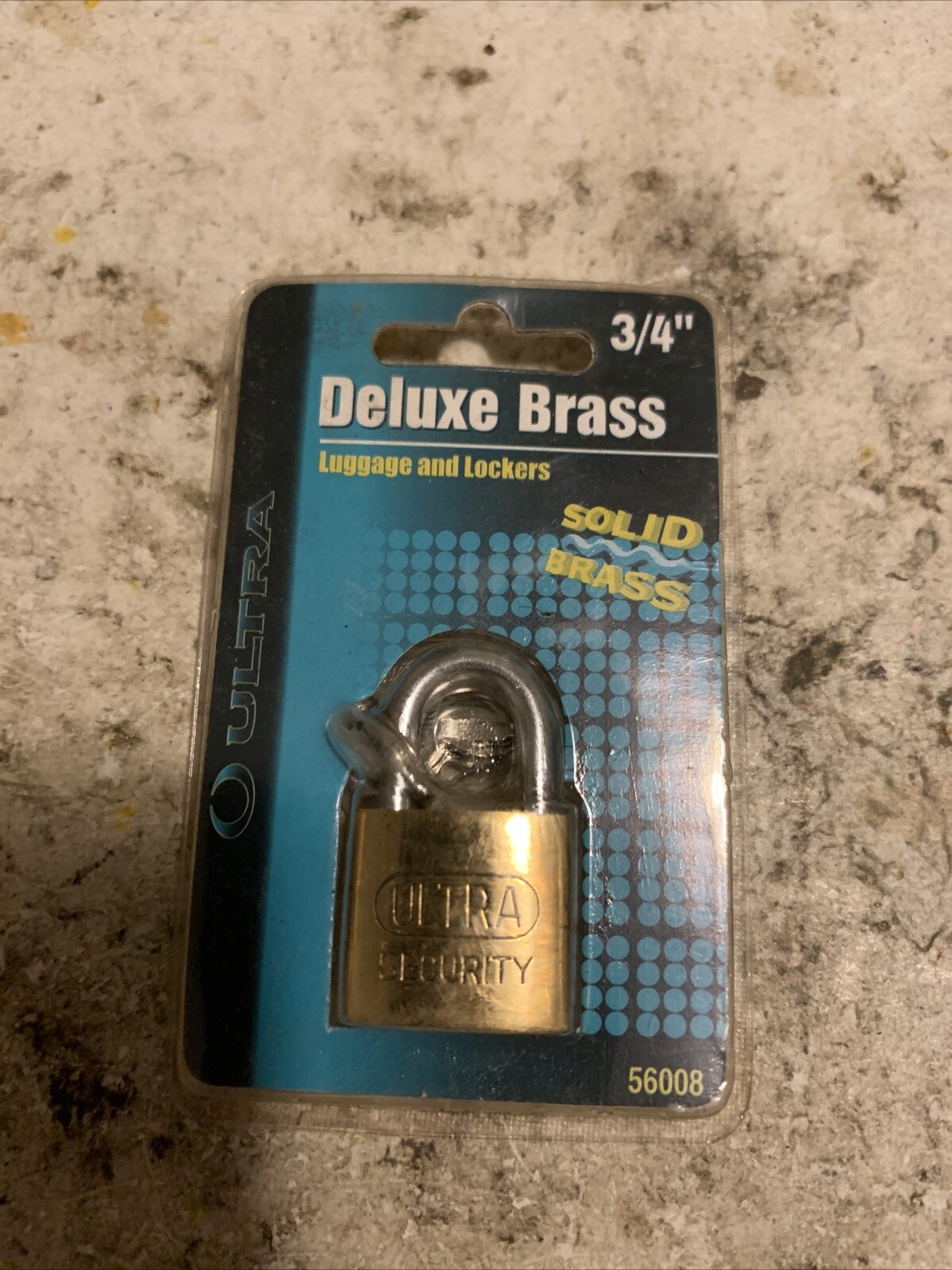 Ultra 3/4 Deluxe Brass Padlock Luggage/Locker Lock