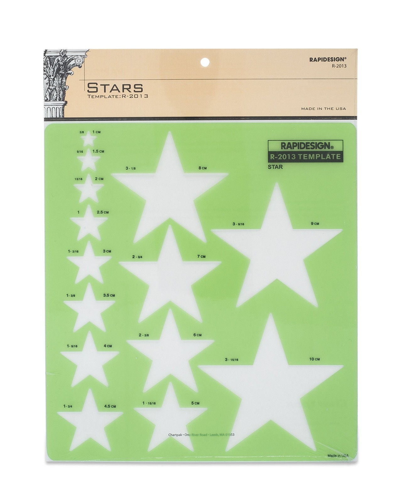 Rapidesign Stars Template, 1 Each (R2013)