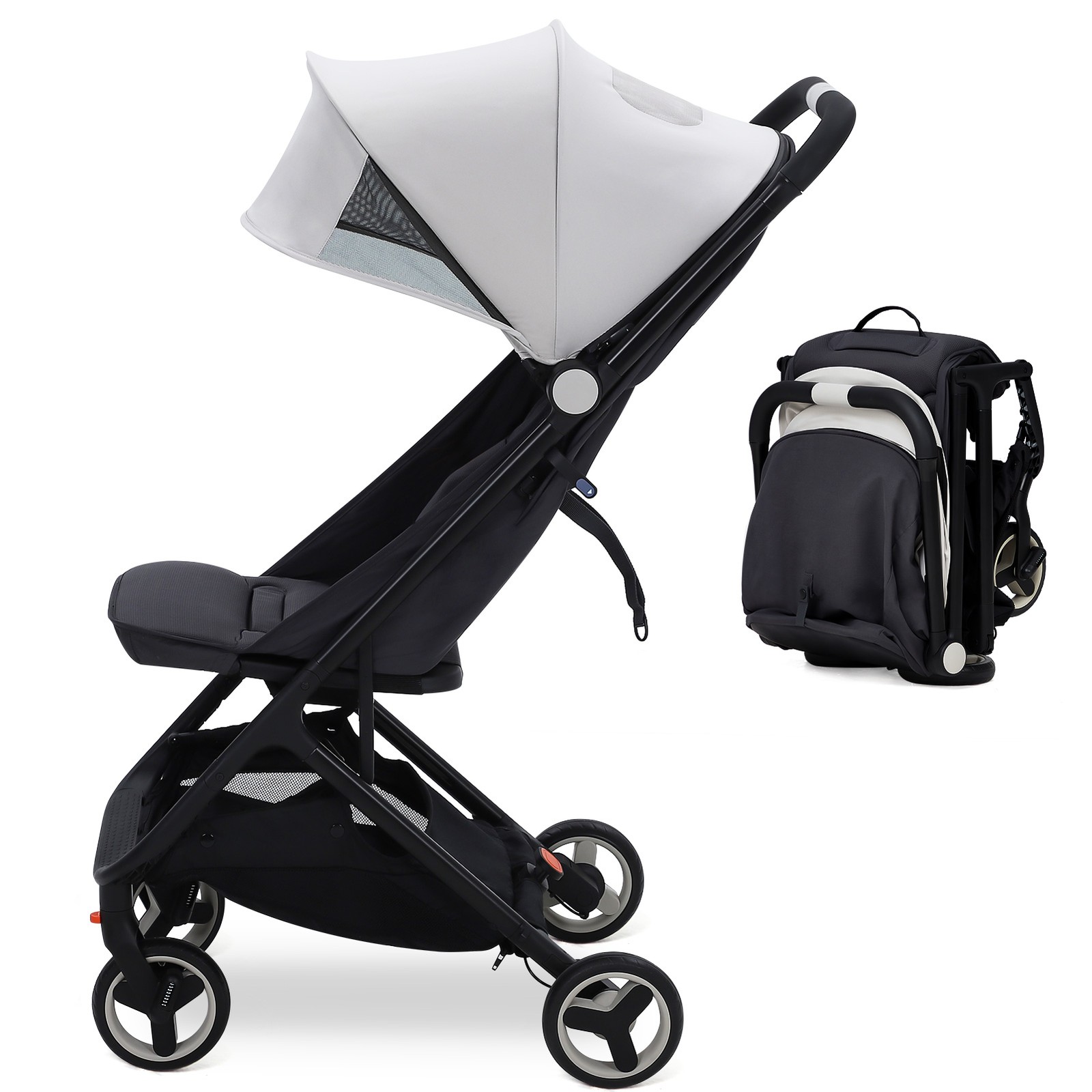 Lightweight Stroller Compact One Hand Fold Travel Stroller for Airplane Friendly
