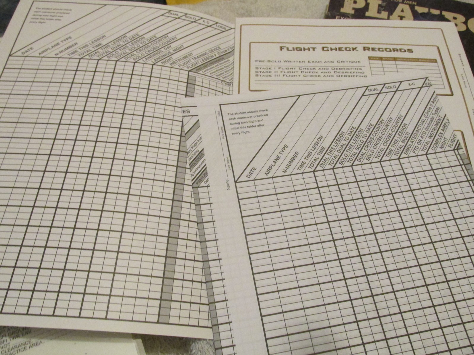 NEW Lot Jeppesen Private Pilot Student Record Folder Instrument Maneuvers chart