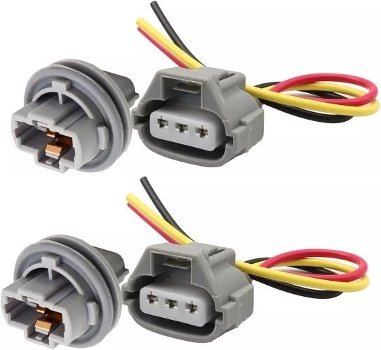 2 PCS FRONT Turn Signal Light Parking Light Bulb Socket Connector Pigtail Compat
